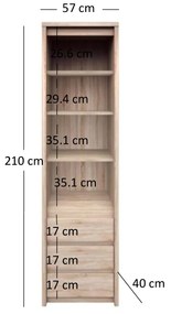 Raft Noella 3S (Stejar sonoma). 1053125