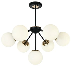 Lustra model N36368-7 – 7 x E27, abajururi elegante, finisaj negru