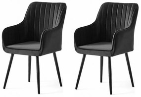 Set de scaune de sufragerie Nova Black, 2 buc.