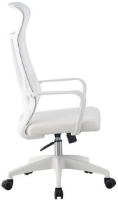 RESIGILAT- Scaun ergonomic, spatar mesh, inaltime reglabila, spatar inalt, Alb