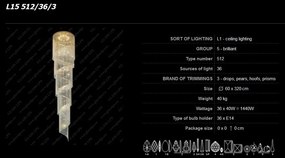 Lustra spirala cristal Bohemia L15 512/36/3