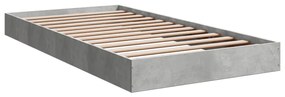 842073 vidaXL Cadru de pat, gri beton, 90x190 cm, lemn prelucrat