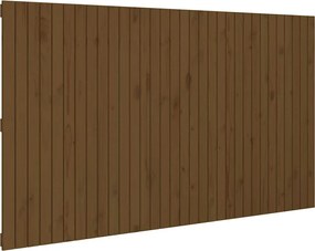 vidaXL Tăblie de pat pentru perete, maro miere, 204x3x110 cm, lemn pin