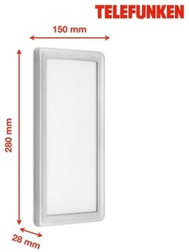 Aplică LED de exterior Telefunken 313604TF LED/16W/230V IP44 argintiu