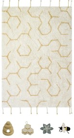 Covor de joacă pentru copii crem din bumbac 90x130 cm Pollination – Lorena Canals