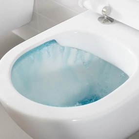 Set vas WC suspendat Villeroy &amp; Boch, O.Novo, direct flush, cu capac soft close si quick release, alb alpin