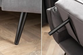 Canapea extensibila BOUTIQUE 215cm gri/ negru A-40567 VC