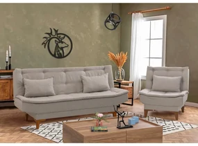 Set canapea fotoliu 3+1 Santic (crem). 1072705