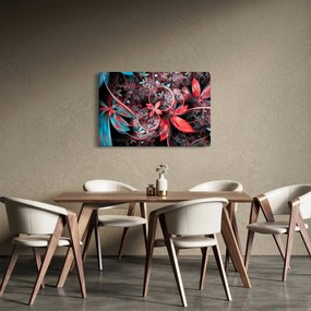 Tablou abstract cu flori exotice (90x60 cm)