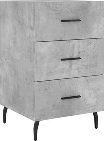 vidaXL Noptieră, gri beton, 40x40x66 cm, lemn compozit