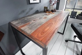 Birou design industrial-vintage Elements 118cm Sheesham smoke