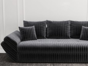 Canapea extensibilă dumonde cu ladă de depozitare si sezut confortabil din spuma high-density, Loana Ambience Grey 250x100 cm