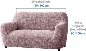 Gaico Huse cu două elastice GRAFITI NOU castaniu fotoliu dublu (l. 120 - 160 cm)