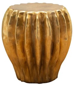 Masuta laterala, din rasina, cu aspect vintage, gold Cactus