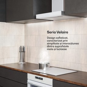 Klarstein Velaire hotă telescopică 60 cm, Elegantă, minimalistă, performantă, Clasa energetică A++, 600 m³/h, 60 cm