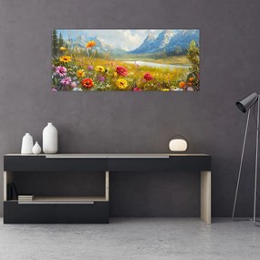 Tablou - Peisaj pictat (120x50 cm)