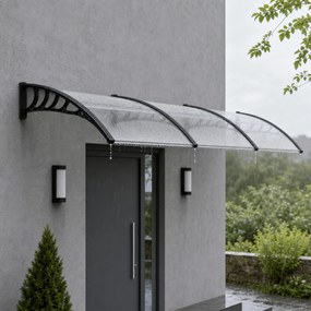 Outsunny Copertina moderna din policarbonat si aluminiu pentru balcoane, ferestre si usi, copertina pentru exterior | Aosom Romania