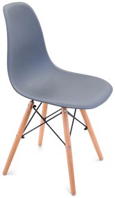 Scaune de sufragerie 4buc gri închis, stil scandinav Classic