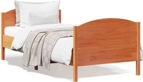 vidaXL Pat de zi fără saltea, maro ceruit, 90x200 cm, lemn masiv pin