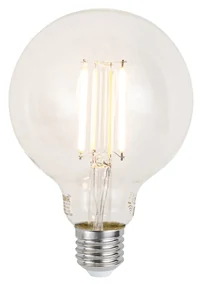 Lampa suspendată inteligentă neagră cu alamă și sticlă ambră 3 lumini incl. 3 Wifi G95 - Zuzanna
