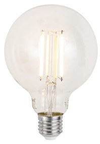 Lampă suspendată inteligentă neagră cu alamă și sticlă ambră 4 lumini incl. 4 Wifi G95 - Zuzanna