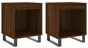 vidaXL Noptiere, 2 buc., stejar maro, 40x35x50 cm, lemn compozit
