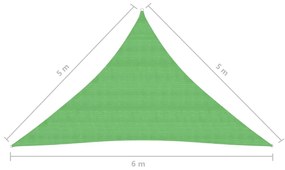 Panza parasolar, verde deschis, 5x5x6 m, 160 g m  , HDPE Lysegronn, 5 x 5 x 6 m