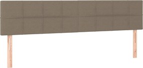 vidaXL Tăblii de pat, gri taupe, 200x5x78/88 cm, textil
