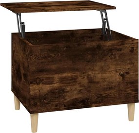 vidaXL Măsuță de cafea, stejar fumuriu, 60x44,5x45 cm, lemn prelucrat