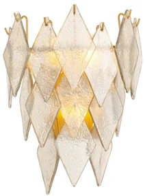 Aplica de perete LUX, Sticla Realizata Manual, Rhombus