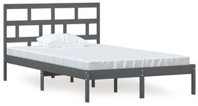 3101215 vidaXL Cadru de pat, gri, 120x200 cm, lemn masiv de pin