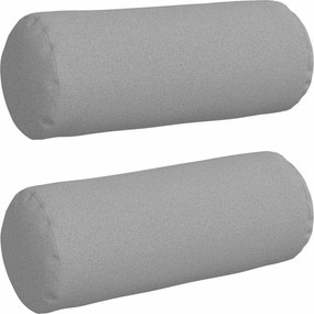 vidaXL Perne Bolster 2 pcs Gri nori Ø 15 x 40 cm țesătură