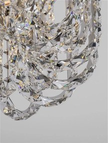 Lustra aplicata LED crom, cristale sticla CELYSIA 50cm