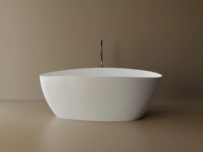 Cada baie freestanding ovala, compozit, 156 x 71 cm, Cast Marble Praga 1560x710 mm