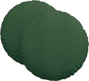 vidaXL Perne de Șezut 2 pcs Verde închis Ø 80 cm Țesătură din corduroy