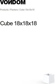Ghiveci plante design decorativ modern interior / exterior CUBE mini 18x18x18cm