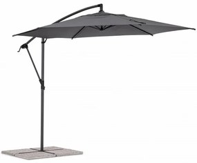 Umbrela de soare suspendata, Tropea Antracit, Ø300xH248 cm