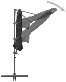 Umbrela suspendata cu stalp din otel, antracit, 300 cm Antracit, 300 x 255 cm