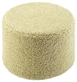 Puf de copii verde cu tapițerie din țesătură bouclé – Wigiwama