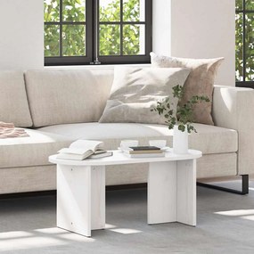 vidaXL Masă de cafea Alb 80 x 39.5 x 35 cm Lemn de brad solid