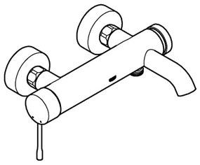 GROHE ESSENCE - Baterie pentru cadă, 193 mm, grafit (33624AL1)