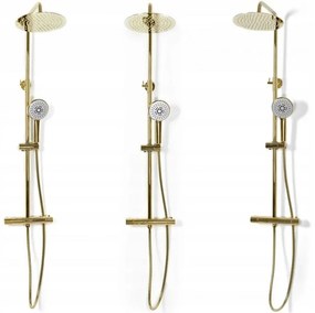 Baterie pentru dus Vincent gold reglabila - H 123,5 cm