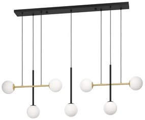 Lustră pe cablu Eglo 390178 PAZ 7xE14/40W/230V auriu/negru