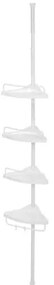 Poliță de colț pentru baie DEX, albă