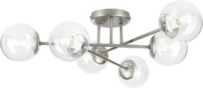 Lustră de tavan aplicată MALENA 6xE14/5W/230V crom mat/clar