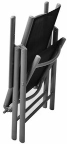 Set de 2 scaune pliabile de grădină , GARTHEN - negru