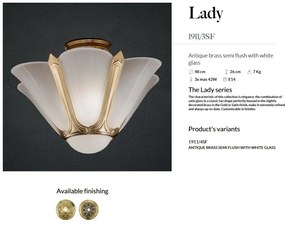 Plafoniera LUX design clasic realizata manual Lady 48cm