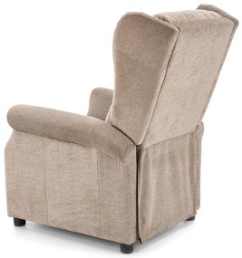 Fotoliu recliner cu functie de masaj Agustin M stofa bej
