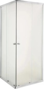 Cabina de dus patrata Invena Parla si usi culisante 80x80 crom sticla mata