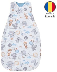 Sac de dormit de vara din bumbac 100%  3-12 luni Kidizi Tiny Adventures, 0.5 tog